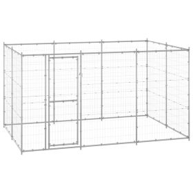 Outdoor Dog Kennel Galvanized Steel 78.1 ft²