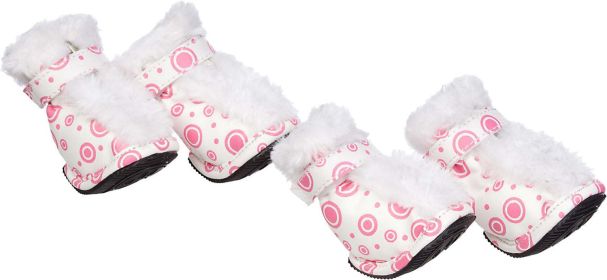 Fashion Plush Premium Fur-Comfort Pvc Waterproof Supportive Pet Shoes